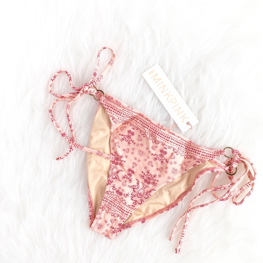 MINKPINK | desert floral boho peach bikini bottom